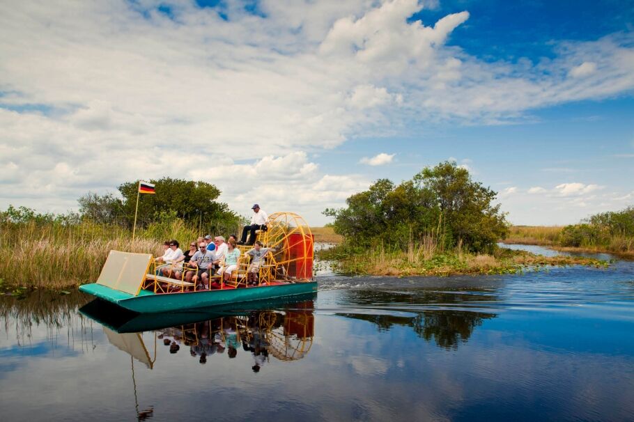 air boat in the Central Florida headwaters of the Everglades - Unique Ideas for Spring Break in Orlando
